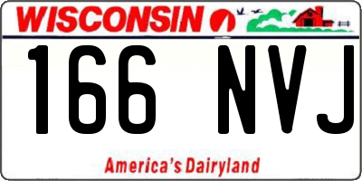 WI license plate 166NVJ