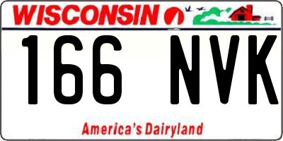 WI license plate 166NVK