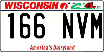 WI license plate 166NVM