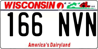 WI license plate 166NVN