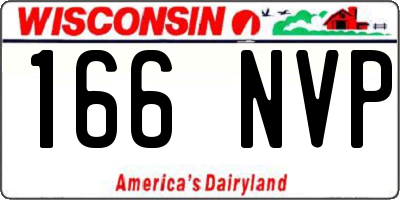 WI license plate 166NVP