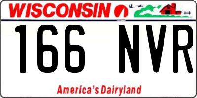 WI license plate 166NVR