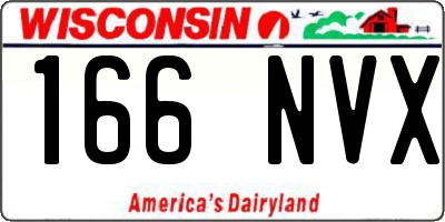 WI license plate 166NVX