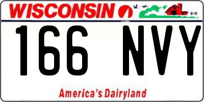 WI license plate 166NVY