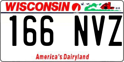 WI license plate 166NVZ