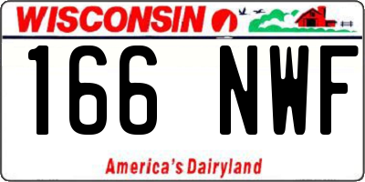 WI license plate 166NWF