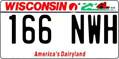 WI license plate 166NWH
