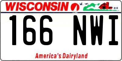 WI license plate 166NWI