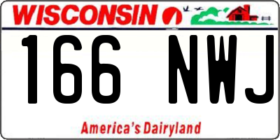WI license plate 166NWJ
