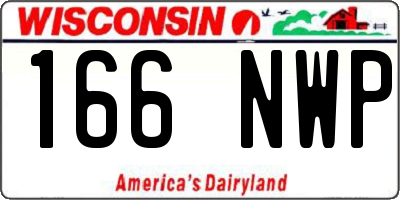 WI license plate 166NWP