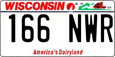 WI license plate 166NWR