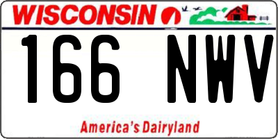 WI license plate 166NWV