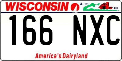 WI license plate 166NXC