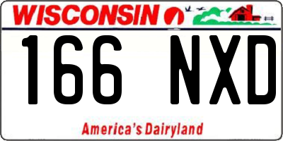 WI license plate 166NXD