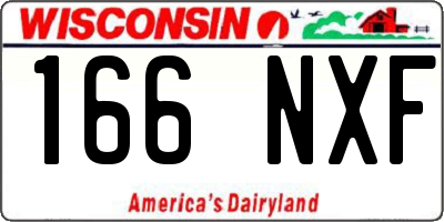 WI license plate 166NXF