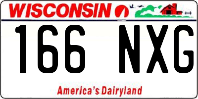 WI license plate 166NXG