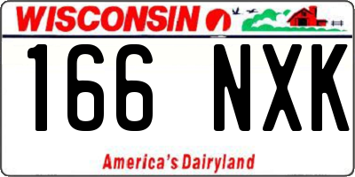 WI license plate 166NXK