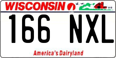 WI license plate 166NXL