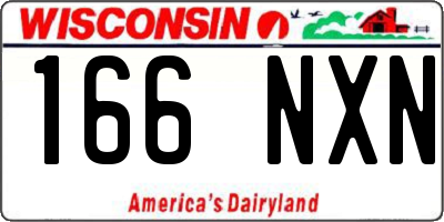WI license plate 166NXN