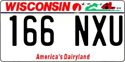 WI license plate 166NXU