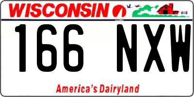 WI license plate 166NXW
