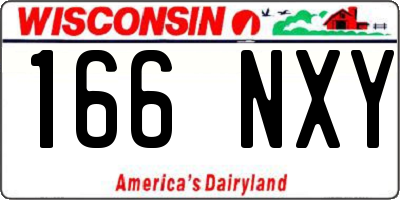 WI license plate 166NXY