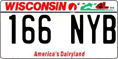 WI license plate 166NYB