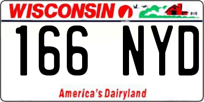 WI license plate 166NYD