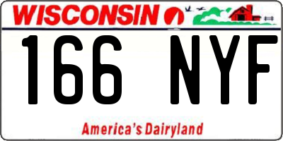 WI license plate 166NYF