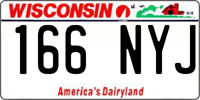 WI license plate 166NYJ