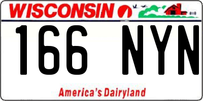 WI license plate 166NYN