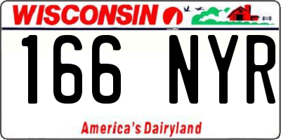 WI license plate 166NYR