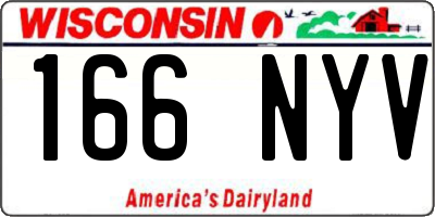 WI license plate 166NYV