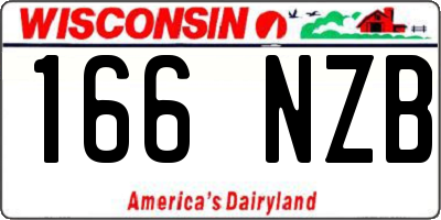 WI license plate 166NZB
