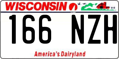 WI license plate 166NZH