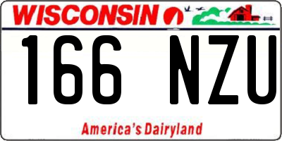 WI license plate 166NZU