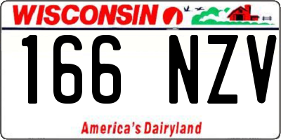 WI license plate 166NZV