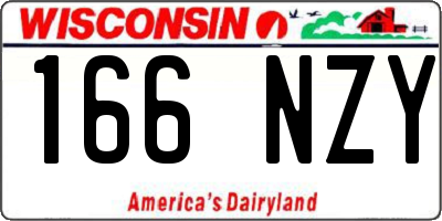 WI license plate 166NZY