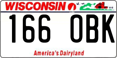 WI license plate 166OBK