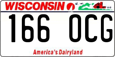 WI license plate 166OCG