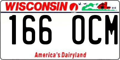 WI license plate 166OCM