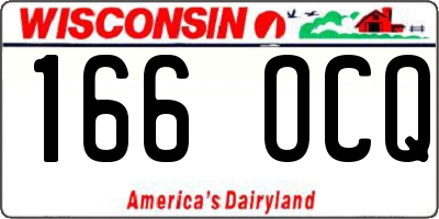 WI license plate 166OCQ