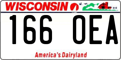 WI license plate 166OEA