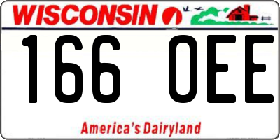 WI license plate 166OEE