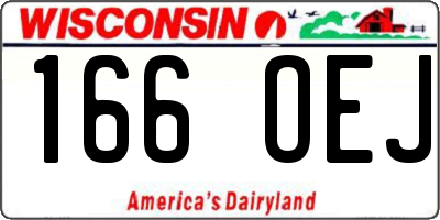 WI license plate 166OEJ