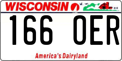 WI license plate 166OER