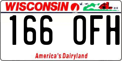 WI license plate 166OFH