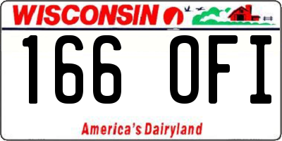 WI license plate 166OFI