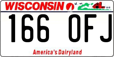 WI license plate 166OFJ