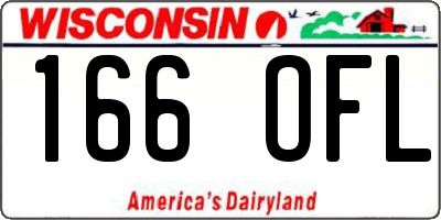 WI license plate 166OFL